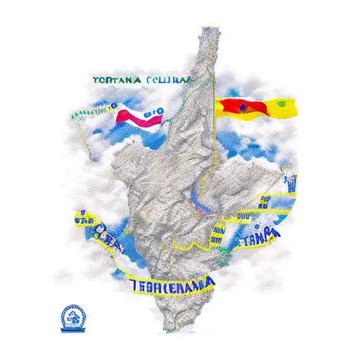 tenerife y colombia  tattoo design idea