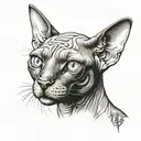 Sphinx Cat tattoo design idea