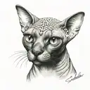 Sphinx Cat tattoo design idea
