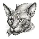 Sphinx Cat full body tattoo design idea