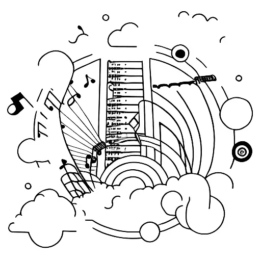 mellotron keyboard tattoo design idea
