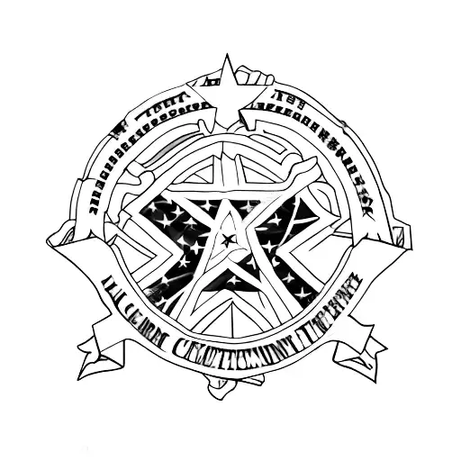 confederate flag tattoo design idea
