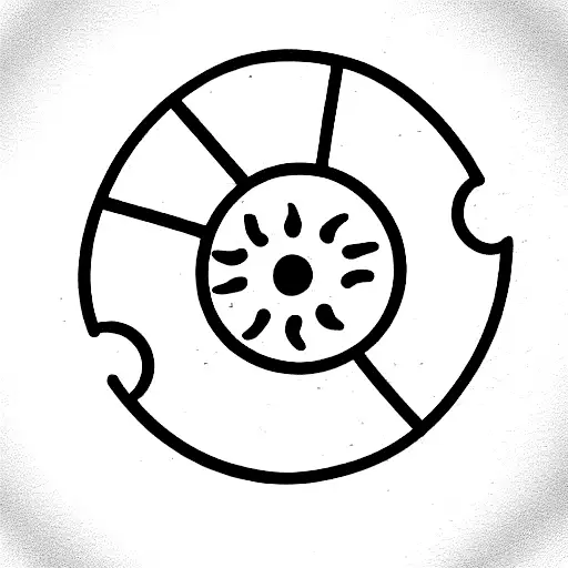 sun and cookie  tattoo design idea