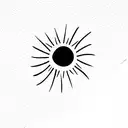Cookie and Sun tattoo design idea