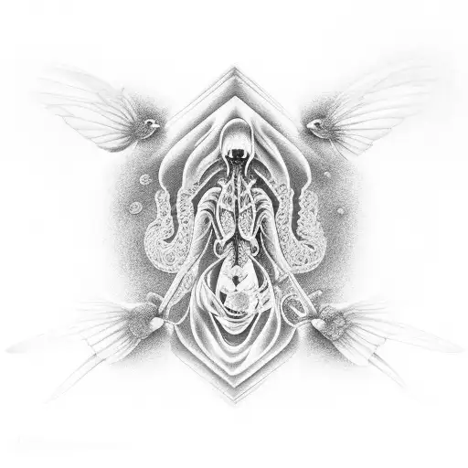 in utero tattoo design idea
