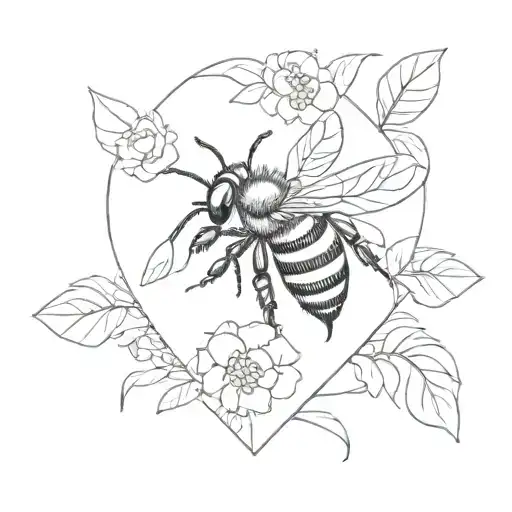 brother, bees, Valentine,  tattoo design idea