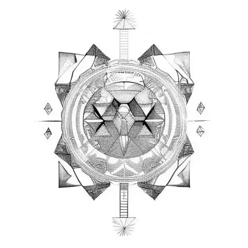 broken mirror tattoo design idea