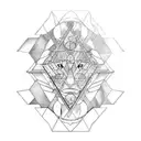 broken mirror tattoo design idea