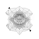 broken mirror tattoo design idea