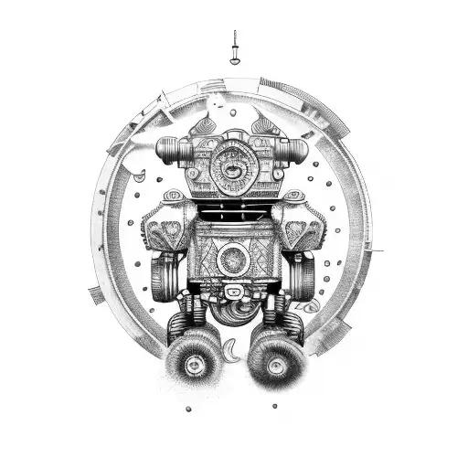 cosmic Engineering motorsport tattoo design idea