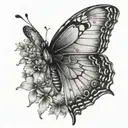Realistic butterfly tattoo tattoo design idea