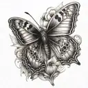 Realistic butterfly tattoo tattoo design idea