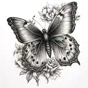 Realistic butterfly tattoo tattoo design idea