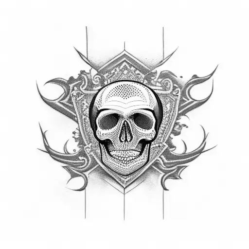skull trading  tattoo design idea