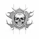skull trading  tattoo design idea
