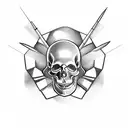 skull trading  tattoo design idea