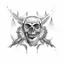 skull trading  tattoo design idea