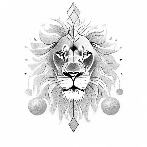 Lion, basketball, 25, hibiscus flowers  tattoo design idea