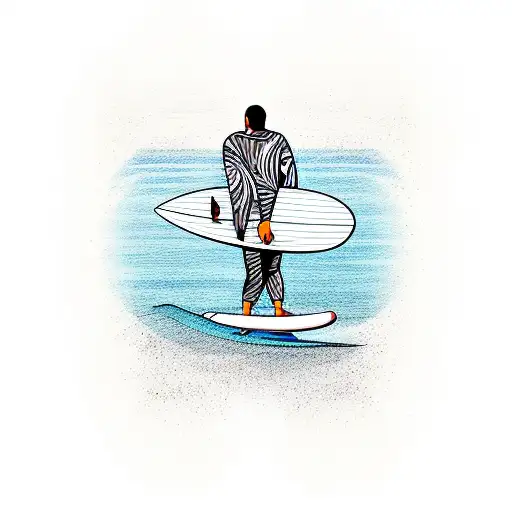 surfboard  tattoo design idea