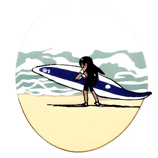 surfboard  tattoo design idea