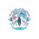 surfboard  tattoo design idea