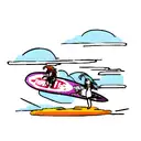 surfboard  tattoo design idea