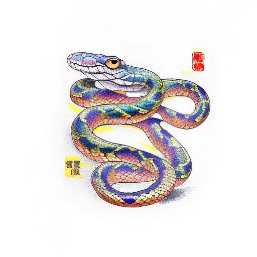 snake on pinky finger tattoo design idea