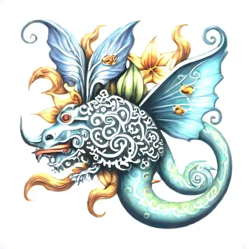 Sicilian trinacria tattoo design idea