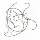 Zodiac Sign Taurus and Capricorn constellation merging tattoo design idea