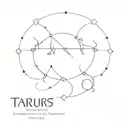Zodiac Sign Taurus and Capricorn constellation merging tattoo design idea