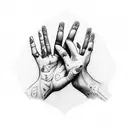 hands of fatima tattoo design idea