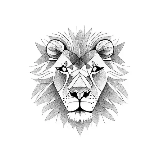 Lion and cub tattoo design idea
