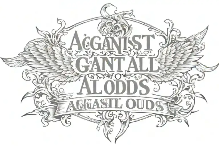 against all odds back tattoo  tattoo design idea