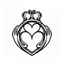 floral claddagh tattoo design idea