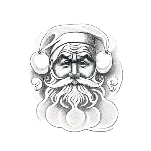 team santa and jebus tattoo design idea