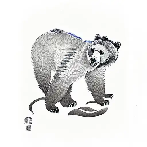 Grizzly Bear and Cub tattoo design idea