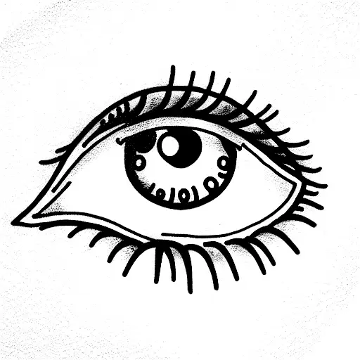 crying eye tattoo design idea