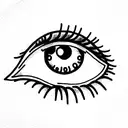 crying eye tattoo design idea