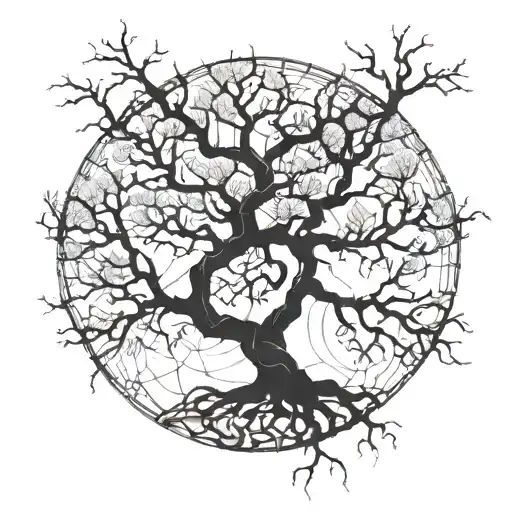 kintsugi tree of life tattoo design idea