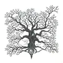 kintsugi tree tattoo design idea