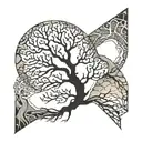 kintsugi tree tattoo design idea