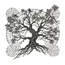 kintsugi tree tattoo design idea