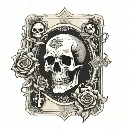 death tarot card tattoo design idea
