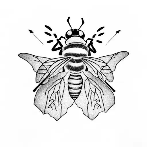 Around the mid thigh tattoo that is the Appalachian Mountain range. Incorporate the bee from Adventure Time tattoo design idea