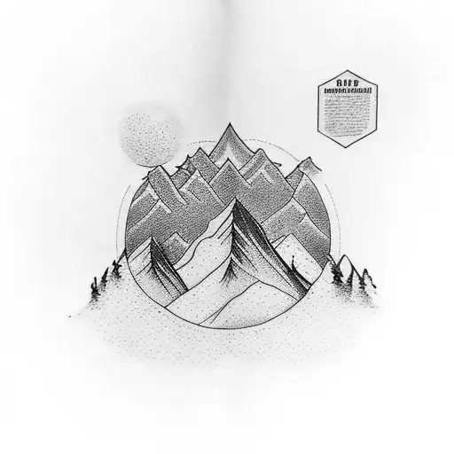 Around the mid thigh tattoo that is the Appalachian Mountain range tattoo design idea