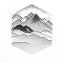 Around the mid thigh tattoo that is the Appalachian Mountain range tattoo design idea