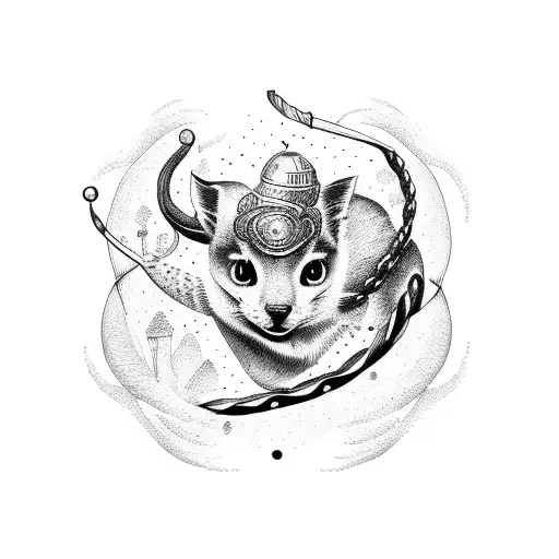 Whimsical carousel with animals representing cherished memories tattoo design idea