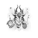 Whimsical carousel with animals representing cherished memories tattoo design idea