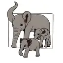 elephant family tattoo design idea