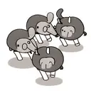 elephant family tattoo design idea